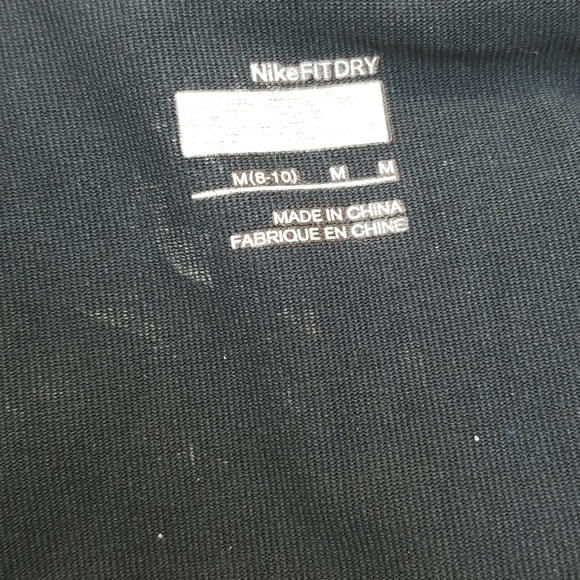 NIKE Black w/Green & White Stripes 1/4 Zip FitDry Hooded Jacket, size M - Picture 6 of 7